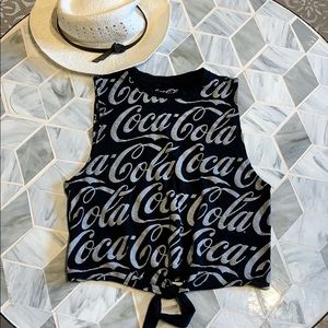 Mighty Fine Coca Cola Sleeveless T with Ties